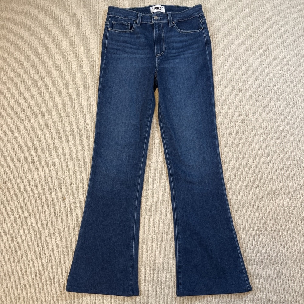 Paige Women's 27 High Rise Laurel Canyon Bootcut Jean Dark Wash Montreux Stretch